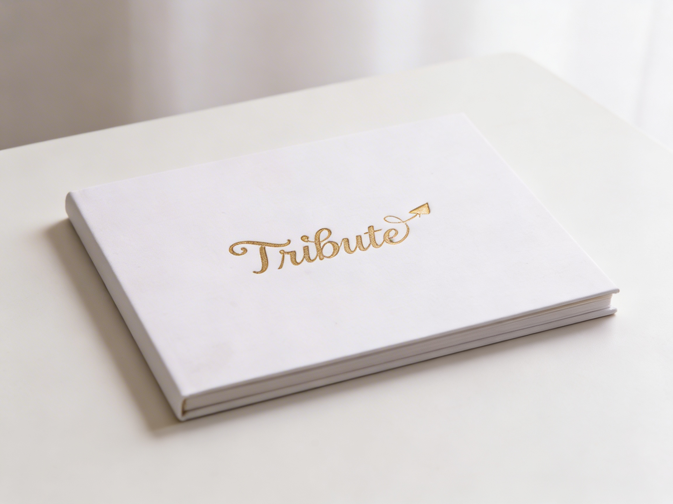 Tribute 7-inch linen-bound Video Book keepsake with embedded HD screen